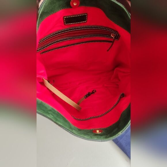 Dooney & Bourke Florentine Leather Twist Sac Shoulder Bag Teal - Picture 4 of 8